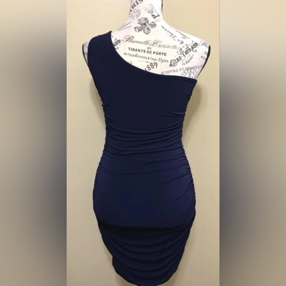 Sweet Storm One Shoulder Ruched Dress - Size Small - Picture 3 of 14